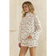 Cozy Holiday Print Lounge Shorts: White Combo