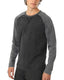 Athletic Fit Retro Contrast Raglan Tee - Charcoal