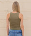 The Basic Round Neck Tank - Martini Olive