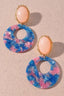 Stone Circle Multi Drop Earrings
