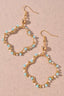 Rounded Clover Rhinestone Earring