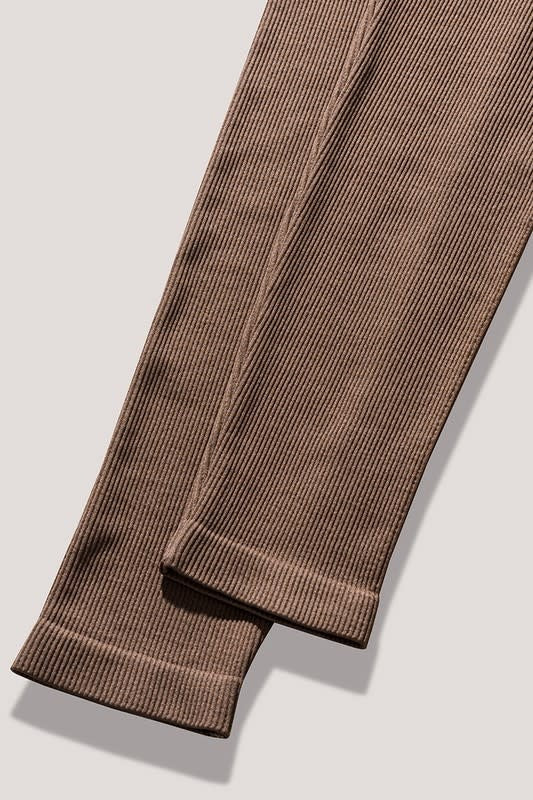 Ribbed Sports Bodysuit - Brown