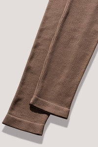 Ribbed Sports Bodysuit - Brown