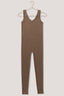 Ribbed Sports Bodysuit - Brown