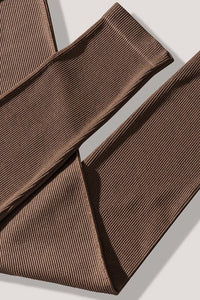 Ribbed Sports Bodysuit - Brown