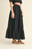 Tiered Banding Skirt - Black