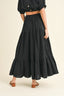 Tiered Banding Skirt - Black