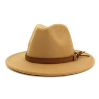 Fedora Buckle Accent Hat Wide Brim