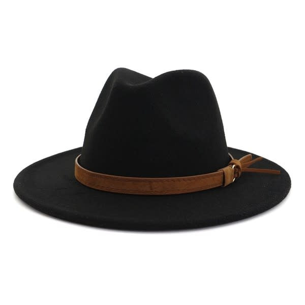 Fedora Buckle Accent Hat Wide Brim