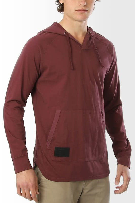 Contrast Henley Athletic T Shirt - Maroon