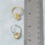 Huggie Earrings With Dangling Teardrop Charm: TT