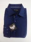 Solid Navy Men's Long Sleeves Dress Shirt
