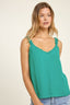 Ruffled Strap Detail Cami - Jade