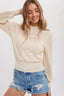 Pointelle Knit Top - Natural