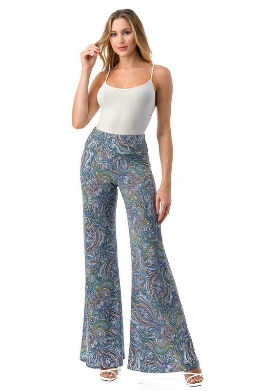 Payton Paisley Plazzo Pants - Multi
