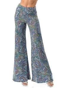 Payton Paisley Plazzo Pants - Multi