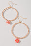 Flower Seed Bead Dangle Earrings