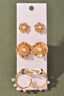 Multi Flower Stone Earrings Set