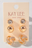 Twisted Sparkle Stud Earring Set