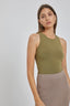 The Basic Round Neck Tank - Martini Olive
