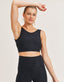 Hibiscus Sports Bra - Black