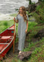 Jane Teal Stripe T-shirt Maxi Dress: S