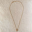 18k Gold Filled Cross Plate Scapular Necklace