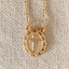 18k Gold Filled Cross Plate Scapular Necklace