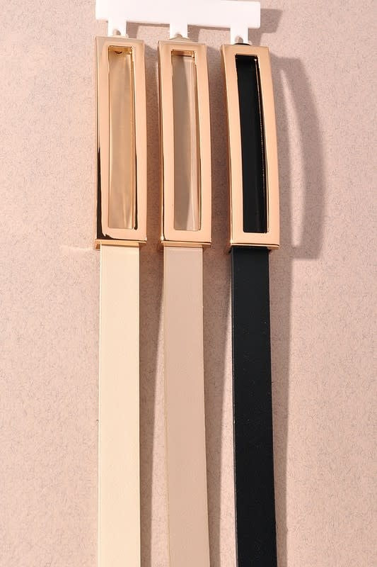 Open Lean Rectangle Skinny Belt
