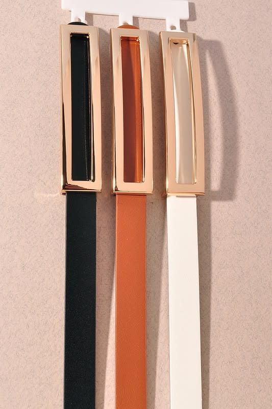 Open Lean Rectangle Skinny Belt