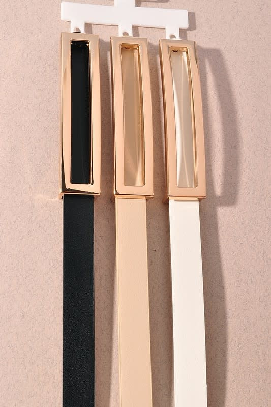 Open Lean Rectangle Skinny Belt