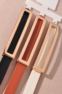 Open Lean Rectangle Skinny Belt