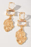 Double Jewel Abstract Drop Earrings