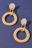 Circle Metal Dangle Earrings