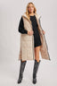 Quilted Longline Puffer Vest: Sand