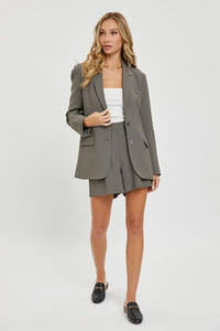 High Waisted Shorts - Dark Mink