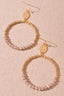 Glass Metal Circle Earrings