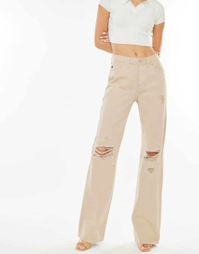 Montana Ultra High Rise 90's Flare - Taupe