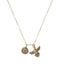 Petite Penny From Heaven Necklace with Dove Charm - Yellow Bronze