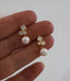 Dahlia Cz Pearl Studs