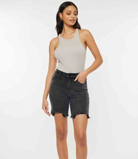 Dolly High Rise Bermuda Shorts - Black