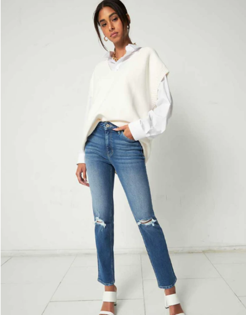 Sultana High Rise Slim Straight Jeans