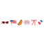 Festive 4th of July Icons - Ready To Press Design - Shirt Not Included