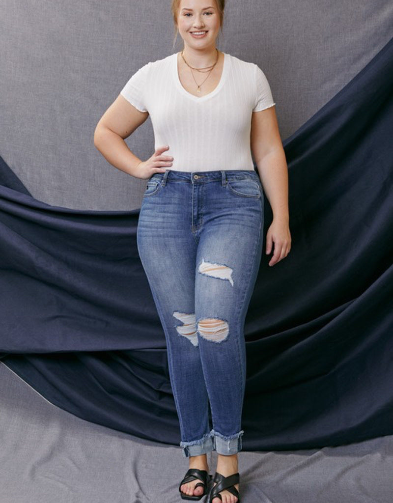 Elvis Curvy High Rise Ankle Skinny Jeans - Medium