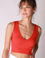 Plunge V-Neck Crop Top