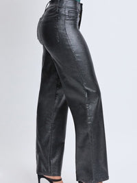 High Rise Straight Leg Metallic Pant
