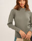 Leah Mock Neck Sweater - Teal