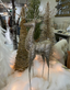 Champagne Glitter Metal Reindeer