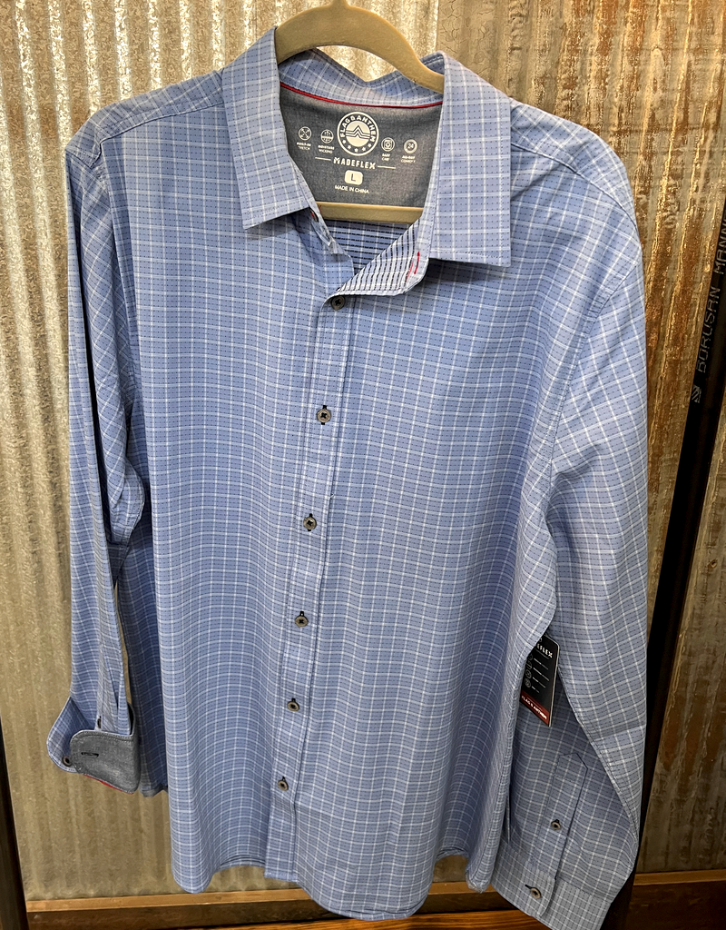 Gridley LS Performance Icon Shirt - Blue