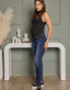 Rem Side Panel Maternity Skinny Jeans- Dark